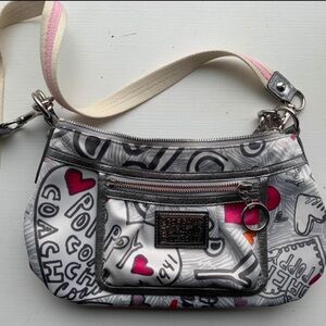 Coach poppy print crossbody bag.